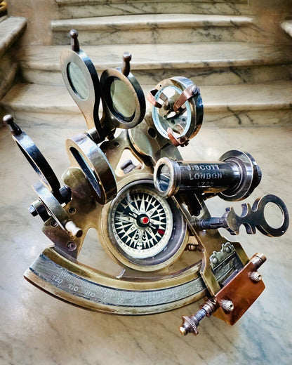 Sextant Premium with Antique Compass - personalization option with engraving