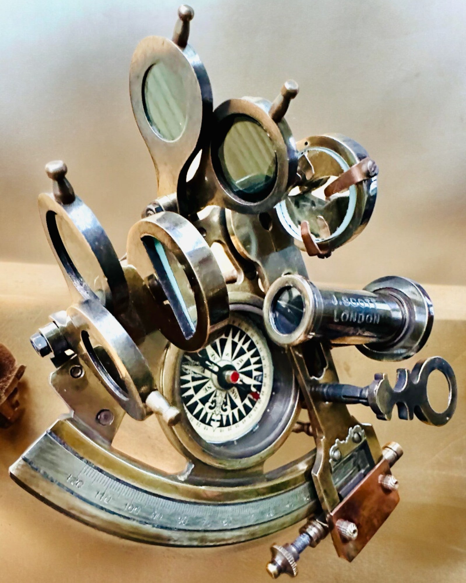 Sextant Premium with Antique Compass - personalization option with engraving