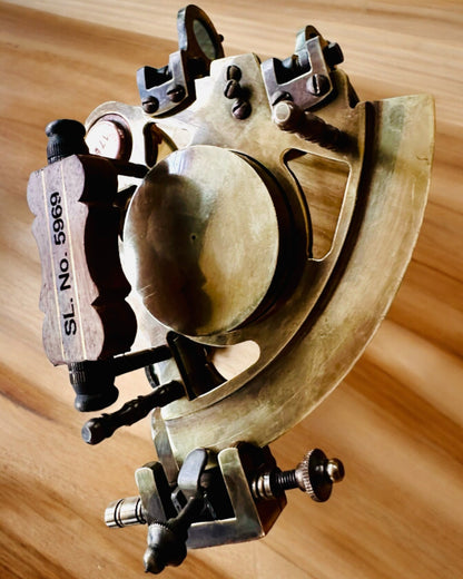 Sextant Premium avec Compas Antique - possibilité de personnalisation par gravure