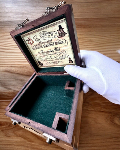 Grande Boîte en Bois pour Sextant premium "Mariner's Legacy" avec Option de Gravure