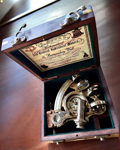 Large Wooden Box for Sextant premium "Mariner's Legacy" with Engraving Option