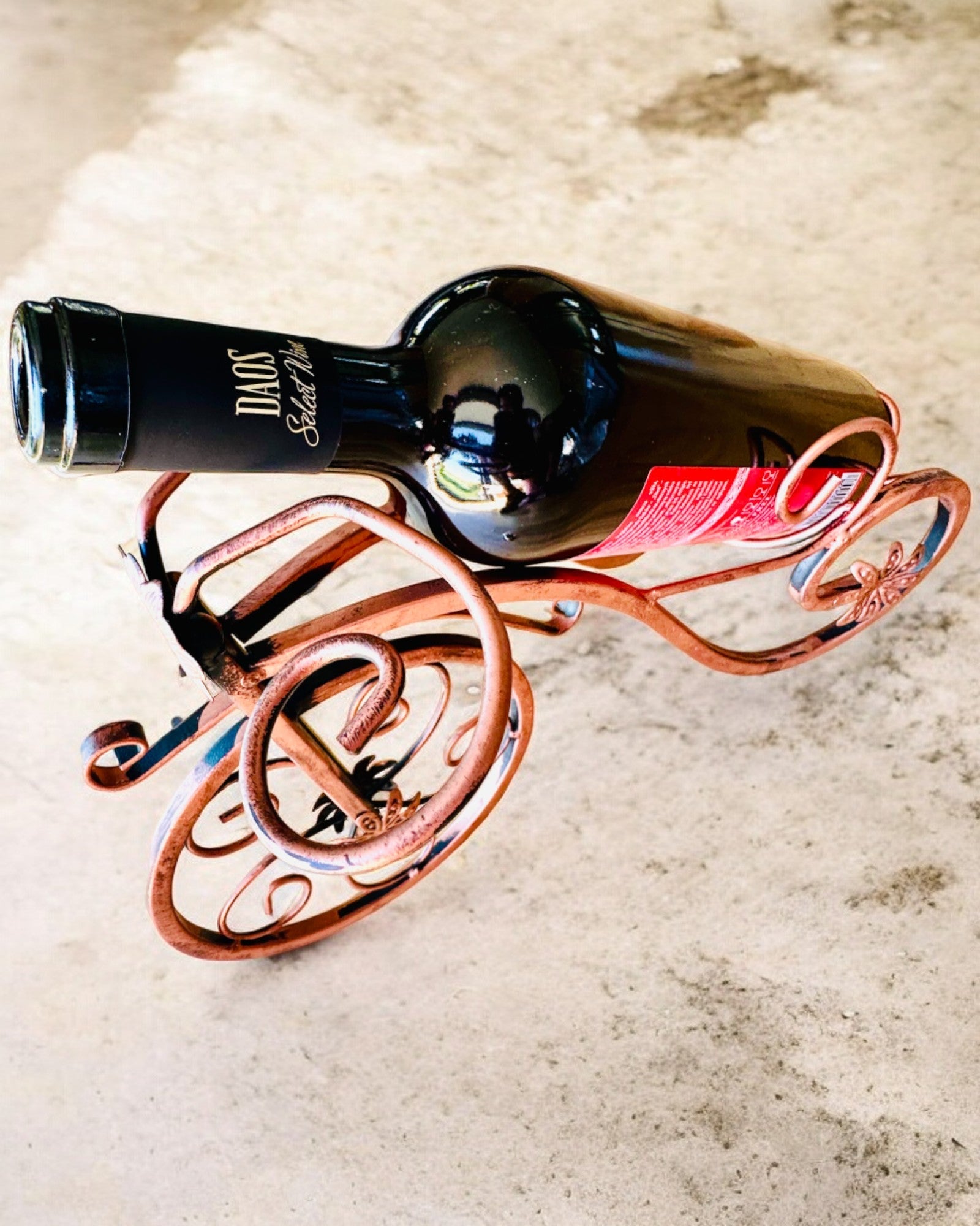 Bicycle Wine Rack "WineCycle" - personalization option with engraving for a gift