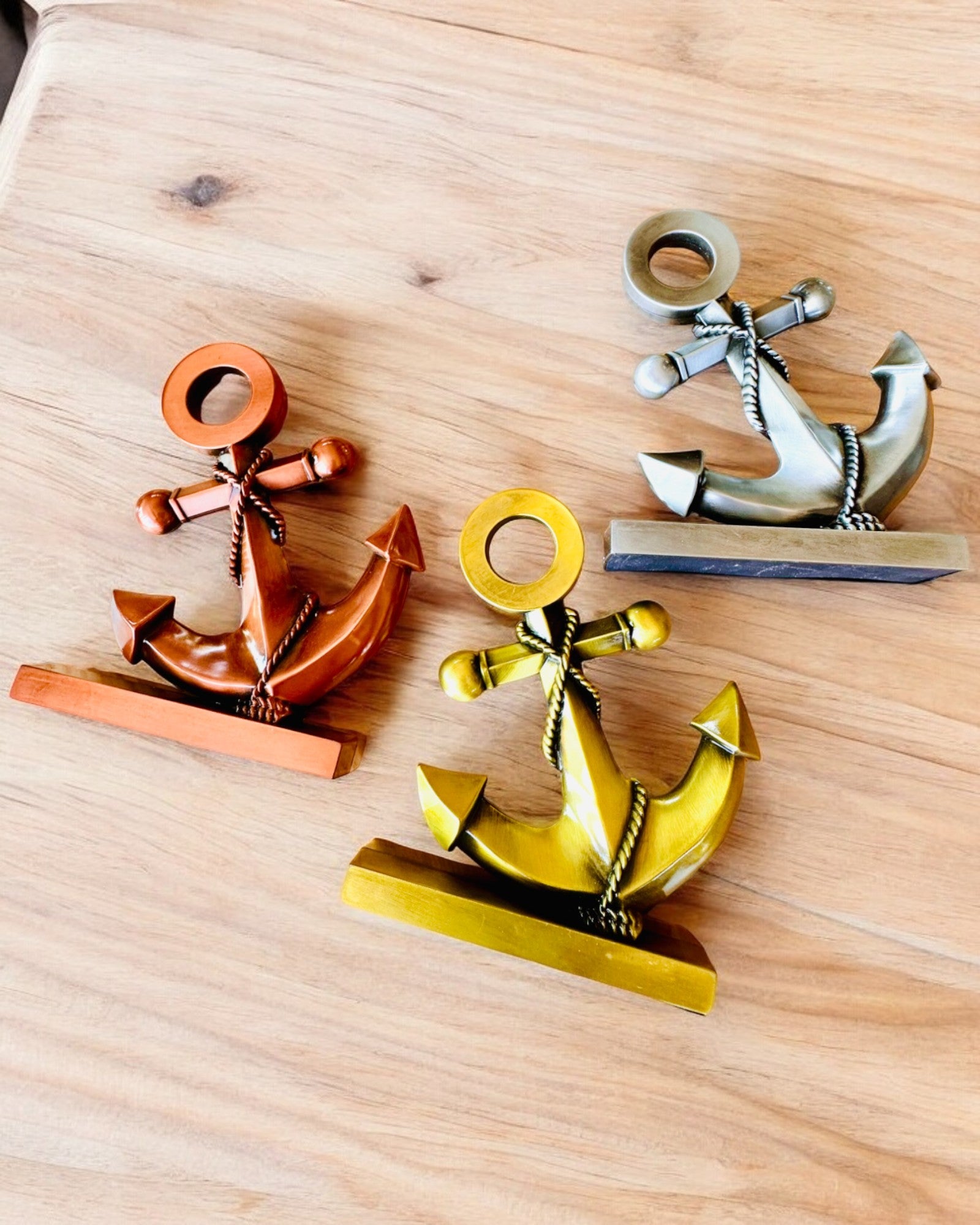 Decorative Anchor made of Aluminum - Elegant Decoration with Engraving Option - 3 Color Variants