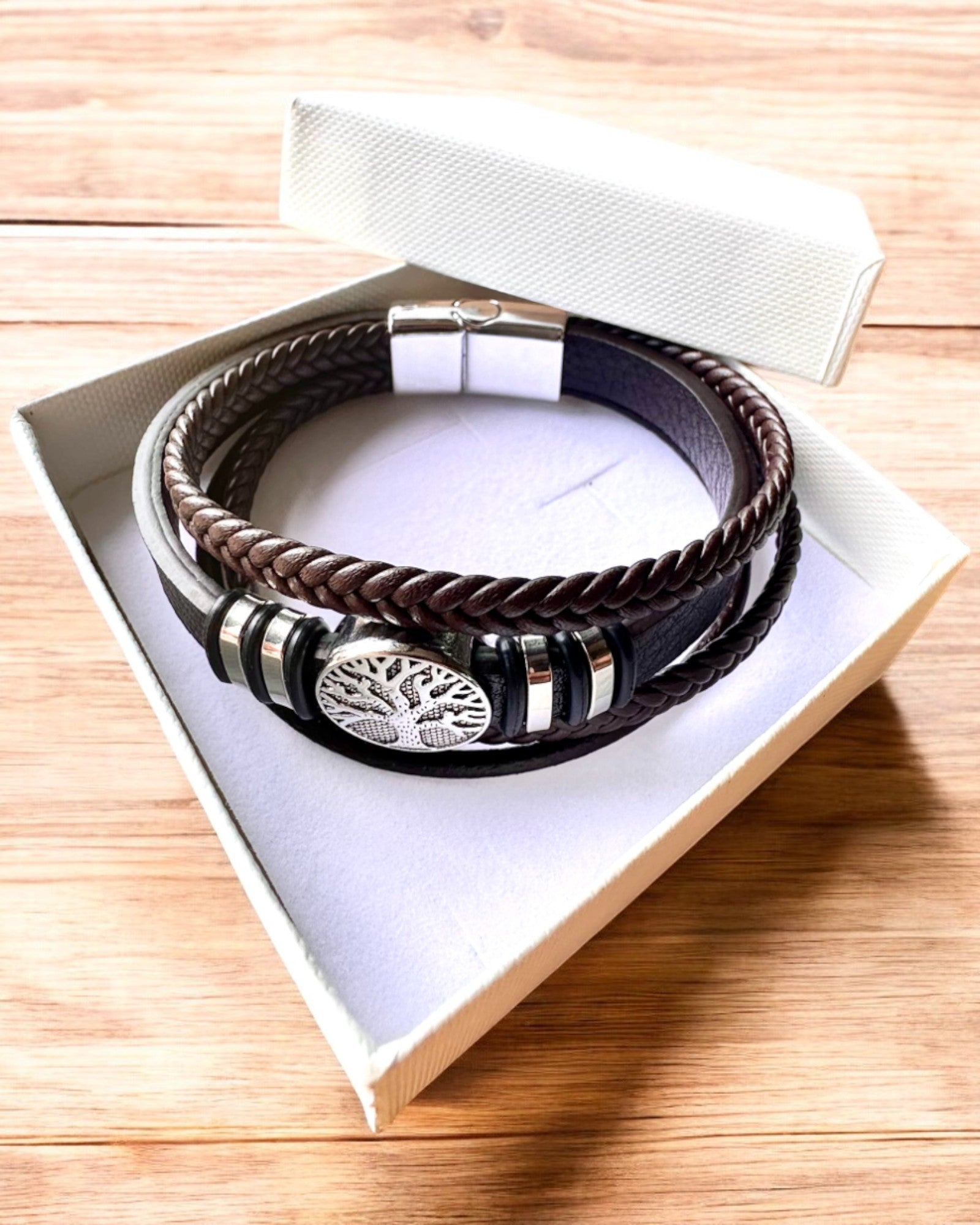 Armband "Lebensbaum" mit Personalisierungsoption als Geschenk, 3 Farbvarianten