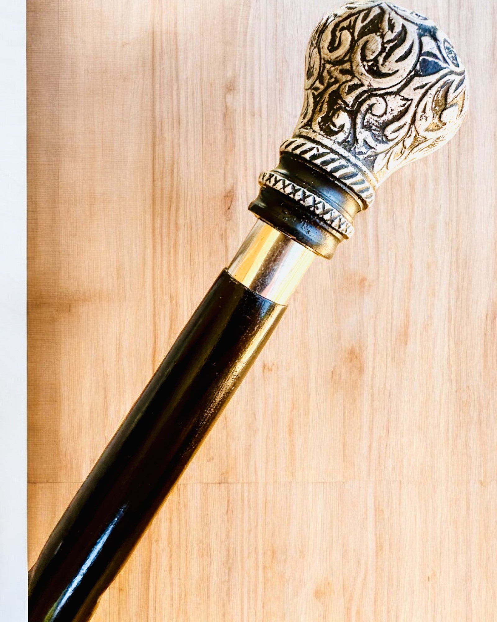 "Majesty's Cane" Walking Stick Wooden Handcrafted, engraving option, 2 variants to choose from