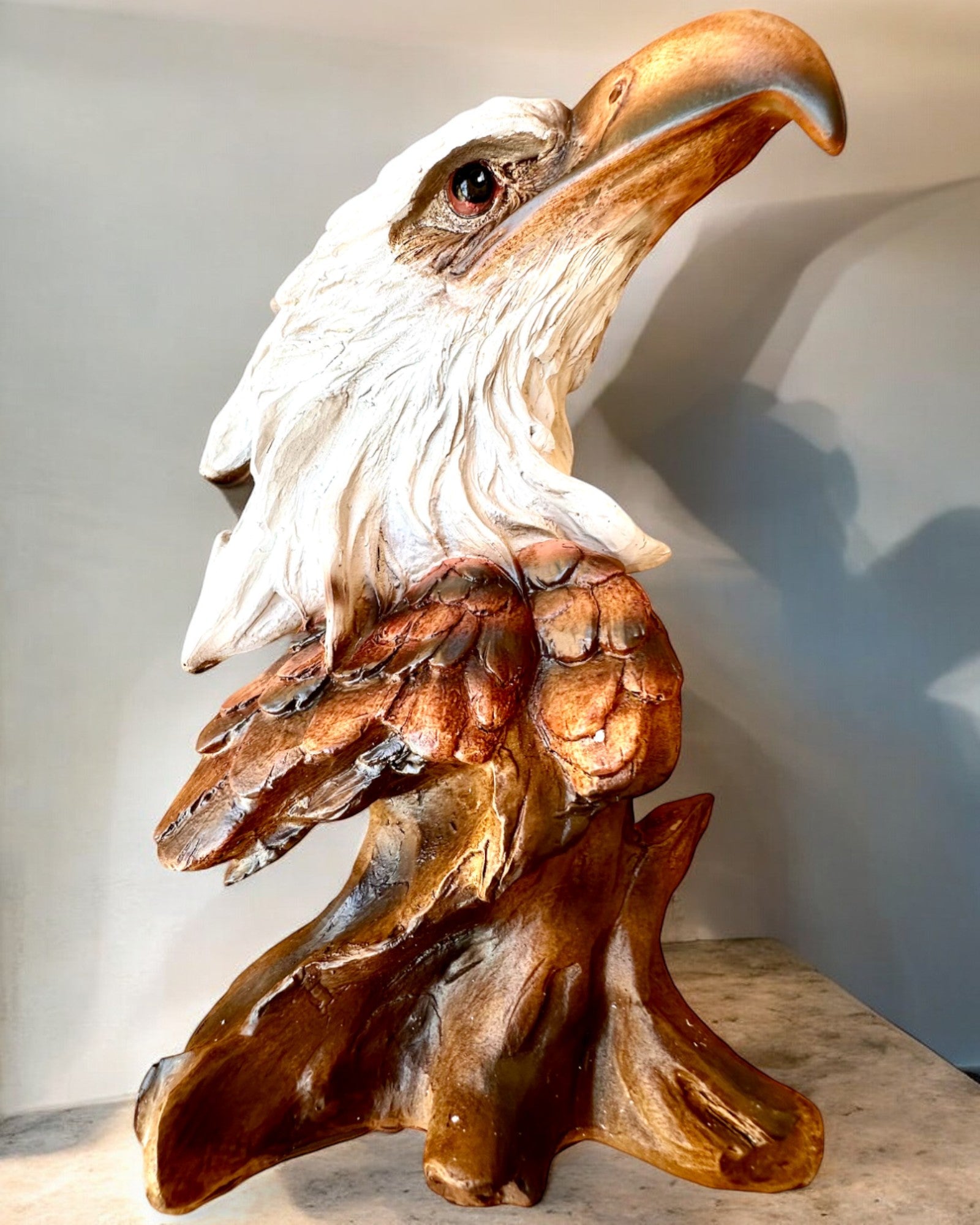 "Eagle of Freedom" - Resin Sculpture with Engraving Option for a Gift 26.5 cm in Height