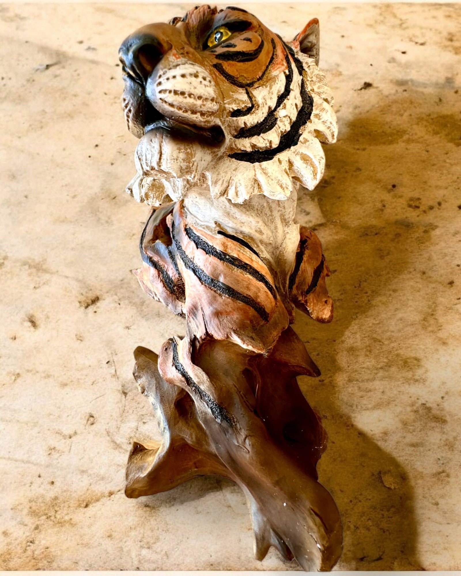 Statue "Tiger König des Dschungels" mit Gravuroption, Figur 29 cm hoch, Dekoration für ein Geschenk