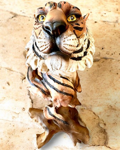 Standbeeld "Tijger Koning van de Jungle" met Graveermogelijkheid, figuur van 29 cm hoog, decoratie voor een cadeau