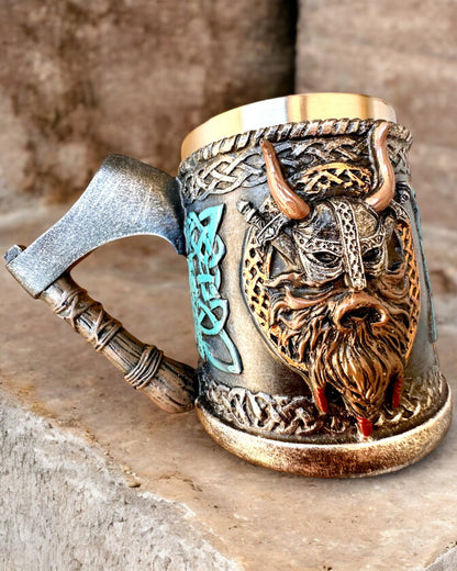 Mug viking Ragnar's Horn - avec option de gravure pour un cadeau, 250 ml