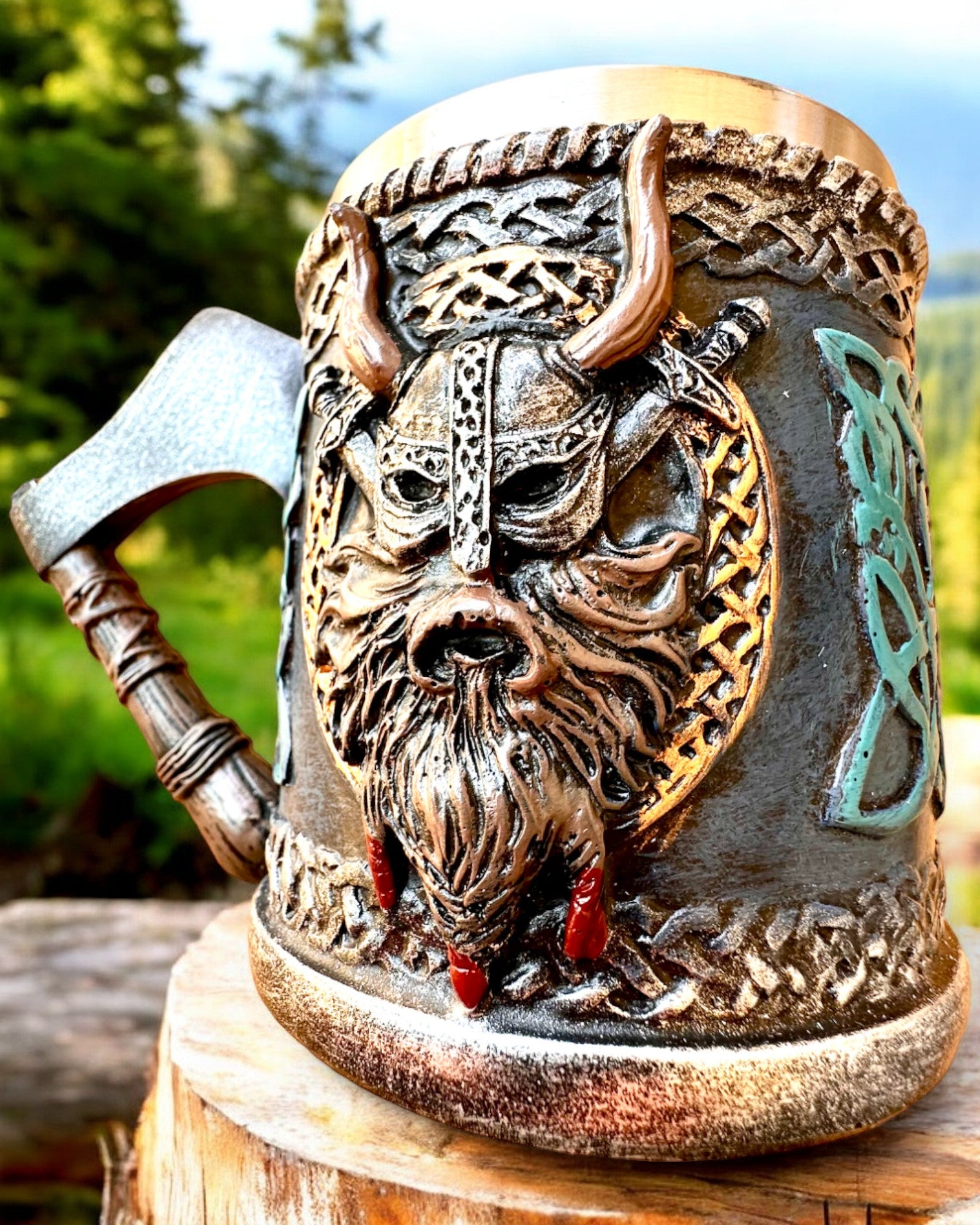 Mug viking Ragnar's Horn - avec option de gravure pour un cadeau, 250 ml