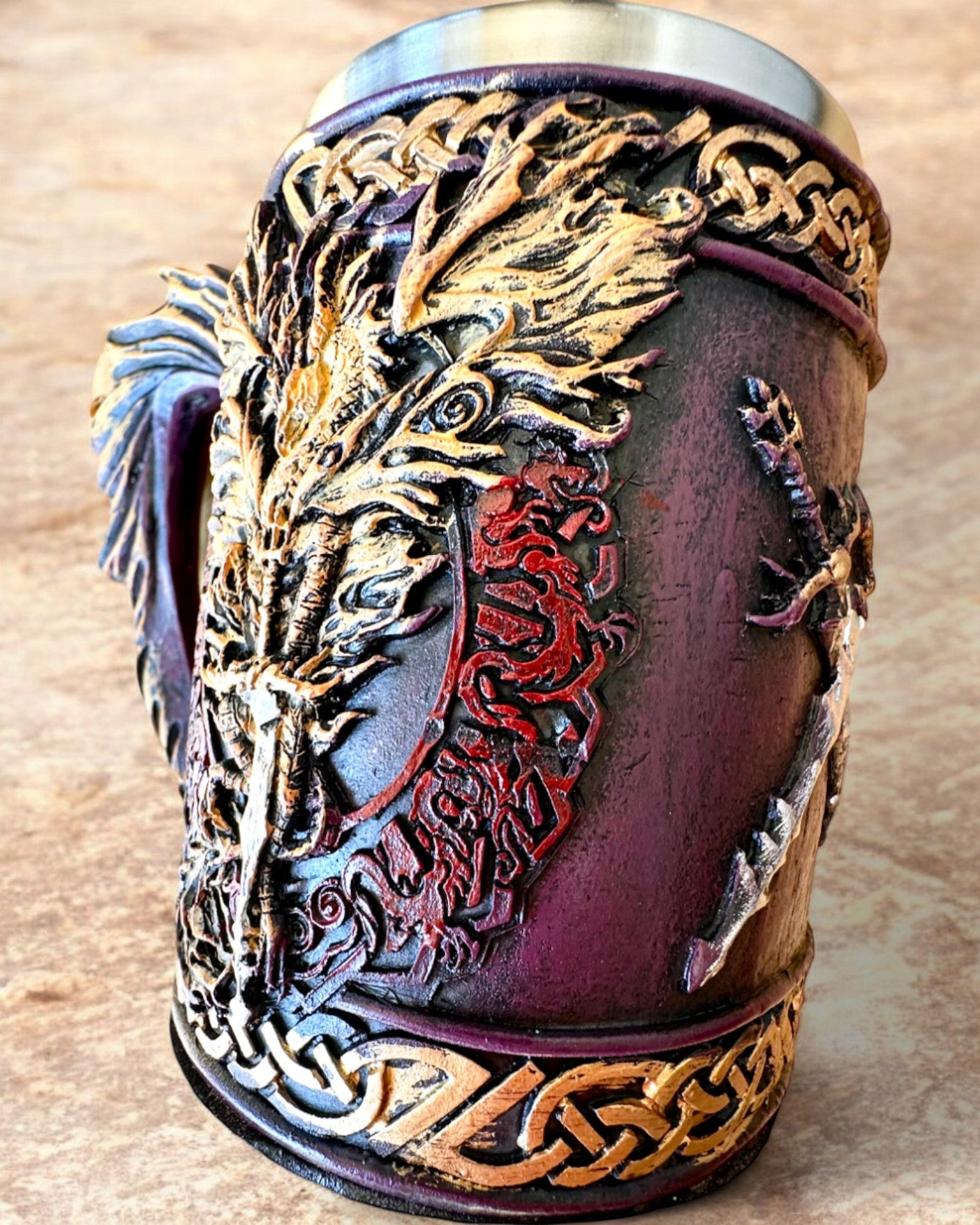 Mug Sombre du Chevalier - 700 ml, possibilité de personnalisation par gravure pour un cadeau