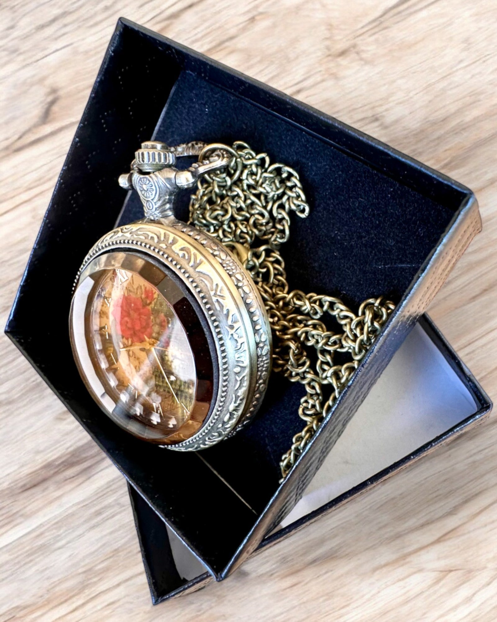 Pocket Watch "Vintage Charm" personalization with engraving for a gift