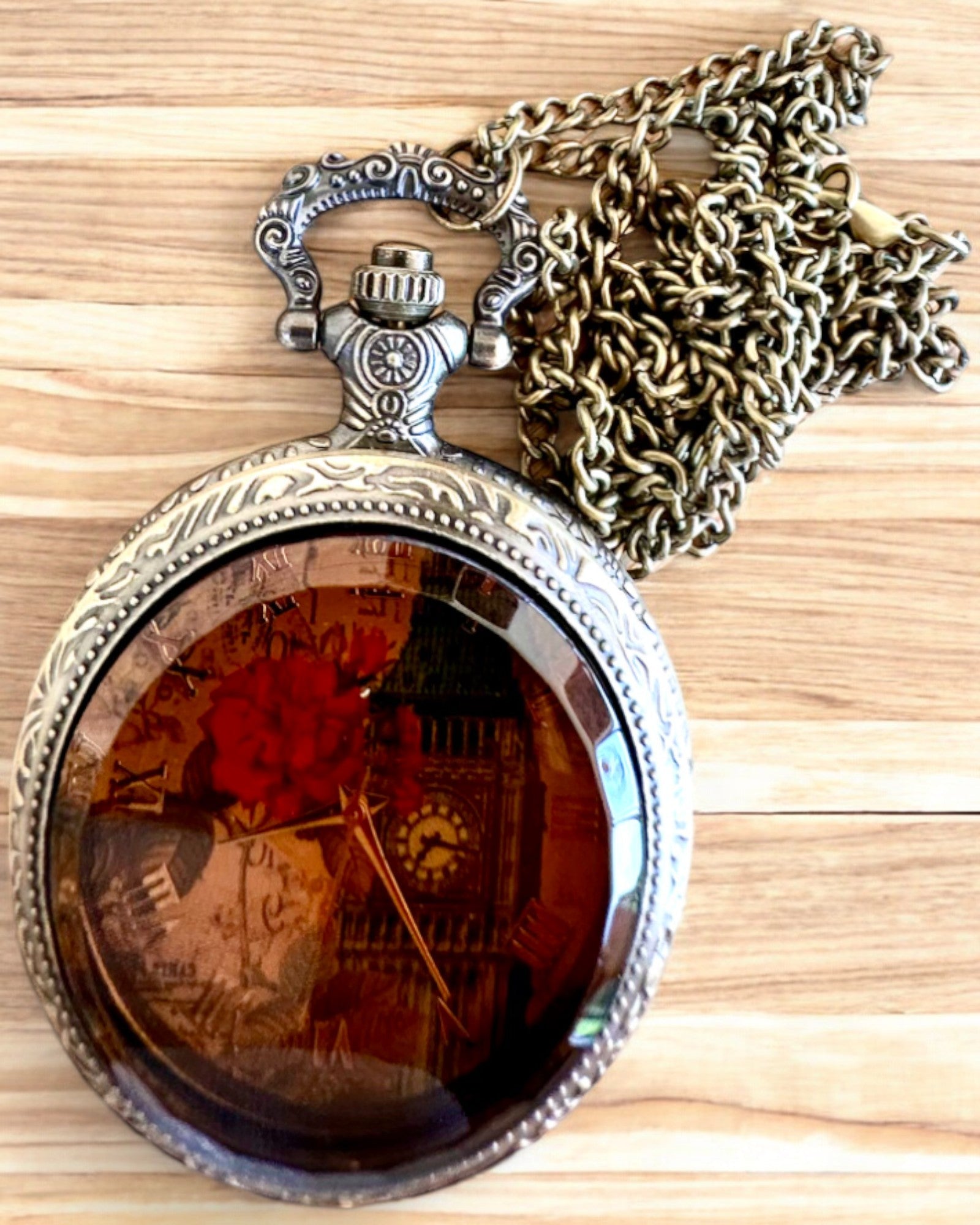 Zakhorloge "Vintage Charm" personalisatie met gravure als cadeau