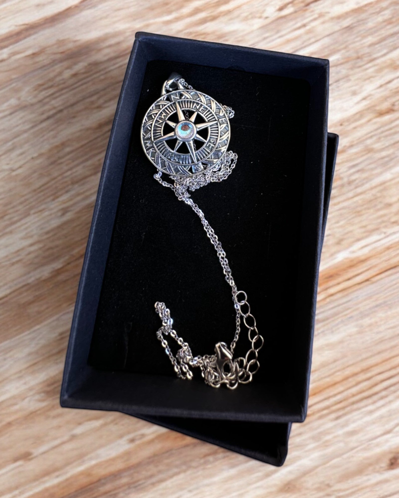 Amulet of Astral Travel – Silver Necklace with Engraving, personalization for a gift