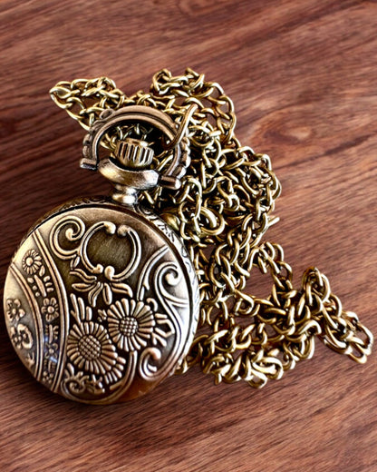 Pocket watch "Fish Scale" with engraving option for a gift