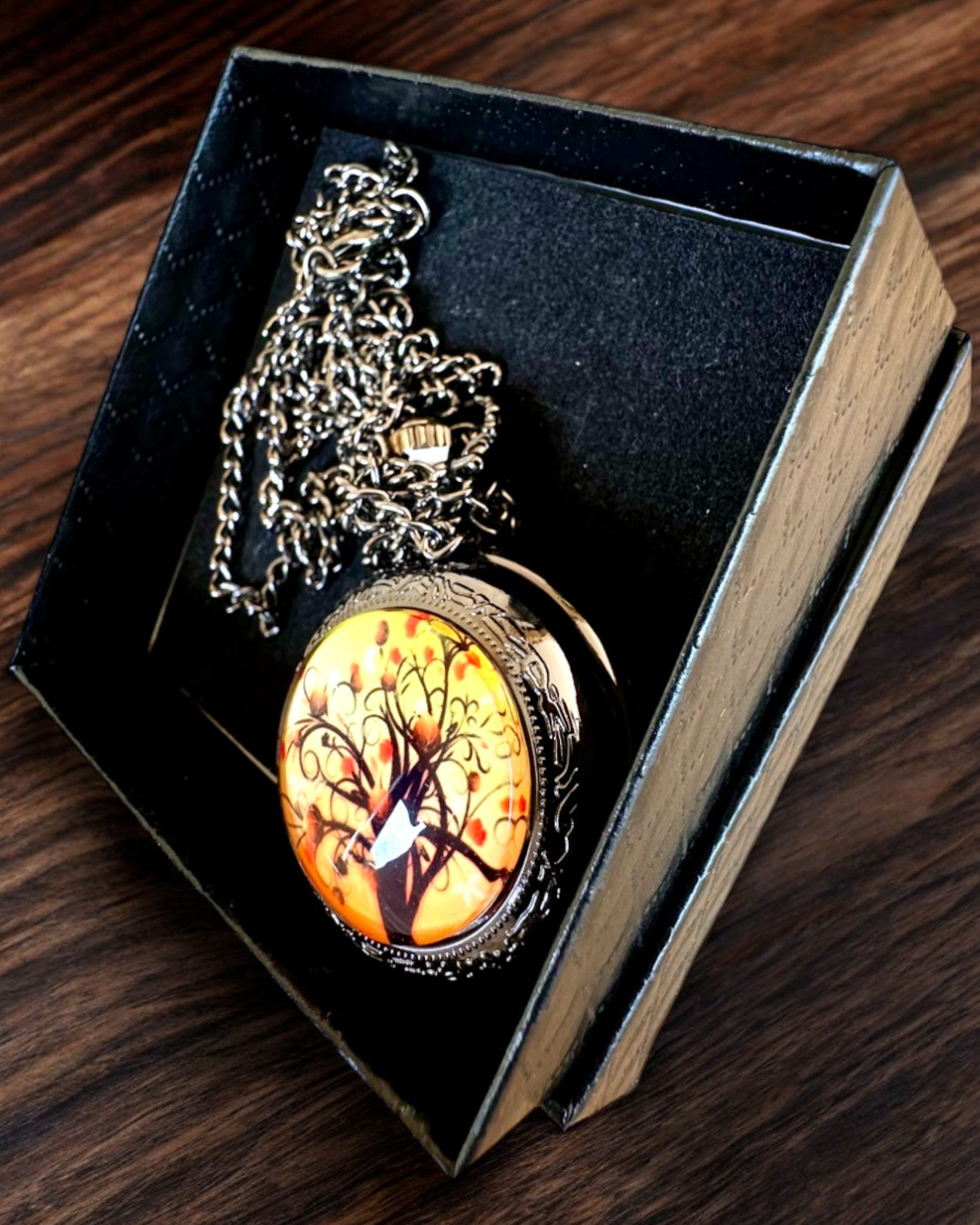 Montre de Poche "Arbre de Vie" avec Possibilité de Gravure pour un Cadeau