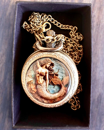 Montre de poche "Syrena Tajemnic", possibilité de personnalisation par gravure pour un cadeau