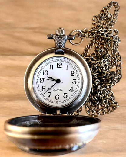 Elegant pocket watch "Sunny Lumination" with engraving option for a gift