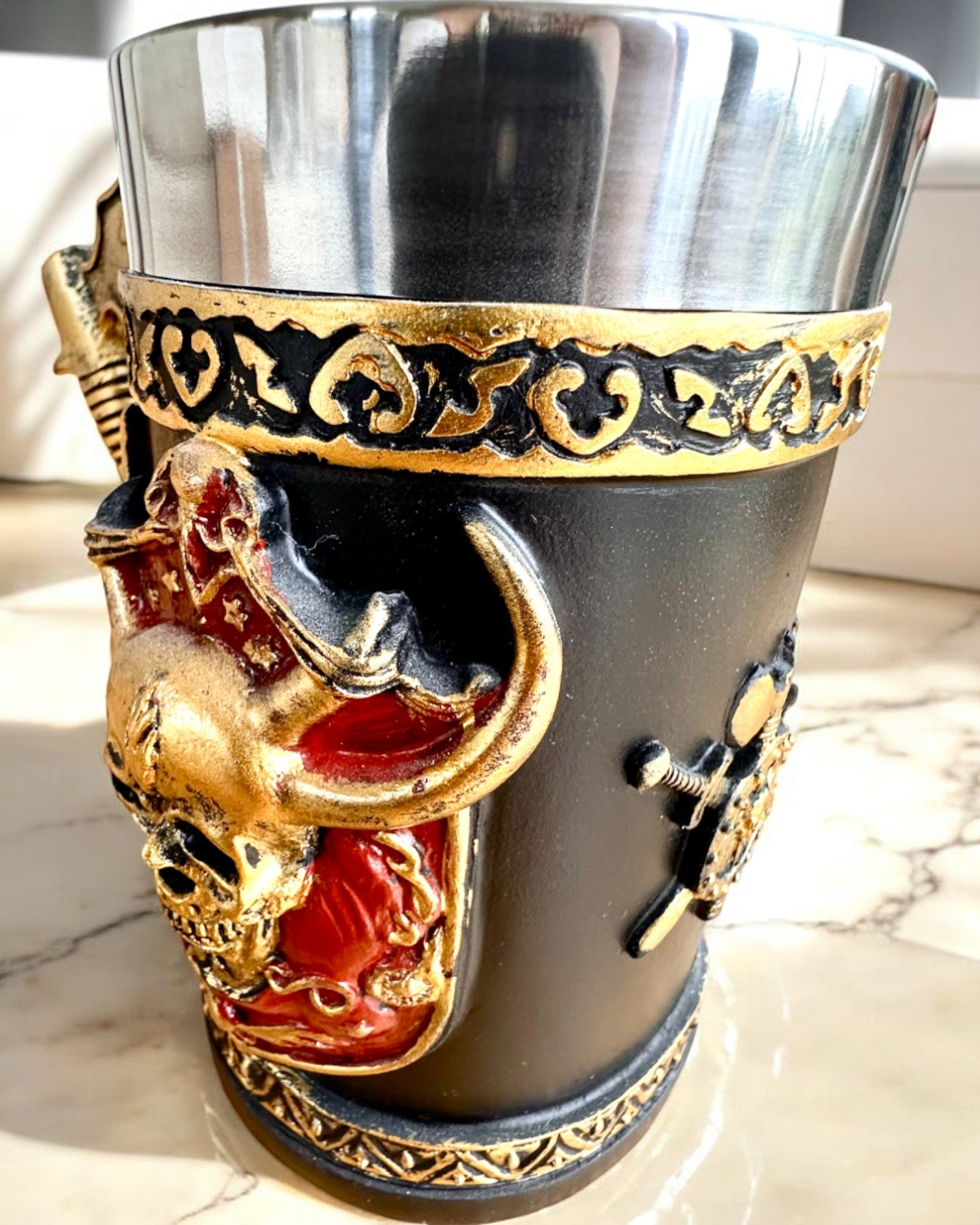 Warrior's Carnival Mug - 600 ml, 16 cm in height, personalization option with engraving for a gift