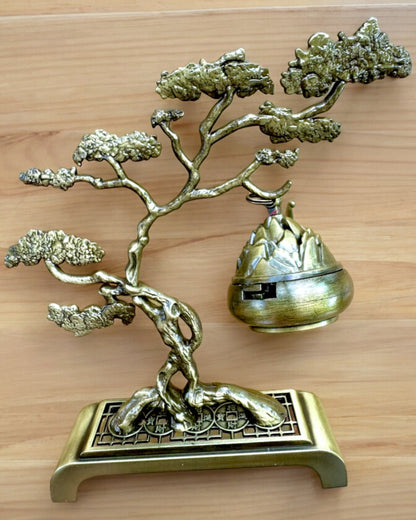 Poignée en métal élégante pour encens Bonsai - possibilité de personnalisation par gravure pour un cadeau