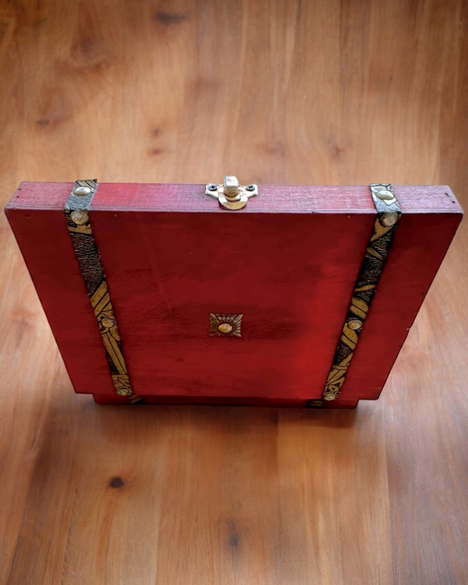 Antique Wooden Box with Engraving Option, 23 cm x 16 cm x 7.5 cm