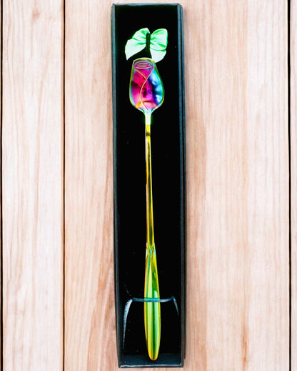 Personalized Rose Spoon with Engraving Option for a Gift - 3 Color Variants to Choose From