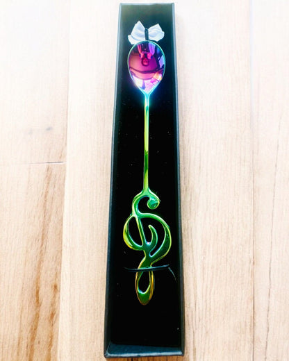 Elegant Spoon with Treble Clef – Personalized as a gift, 2 color variants to choose from