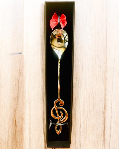 Elegant Spoon with Treble Clef – Personalized as a gift, 2 color variants to choose from