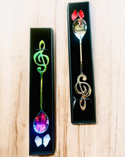 Elegant Spoon with Treble Clef – Personalized as a gift, 2 color variants to choose from