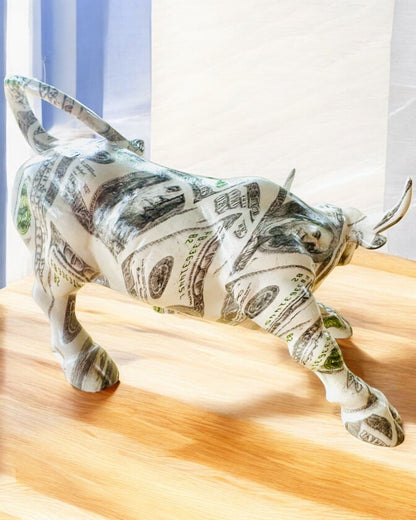 "BullArt" Decorative Bull Sculpture – Unique Art with Engraving Option - 4 color variants, for a personalized gift