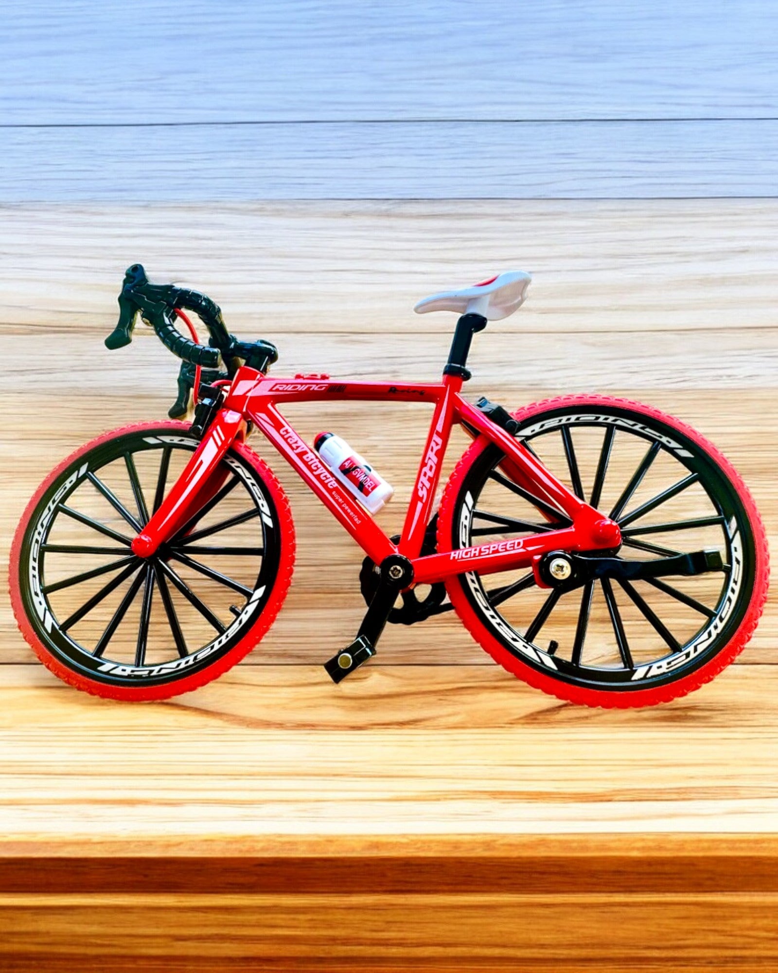 Miniature Metal Model Red Bicycle "SpeedMaster" personalization with engraving for a gift, 2 color variants