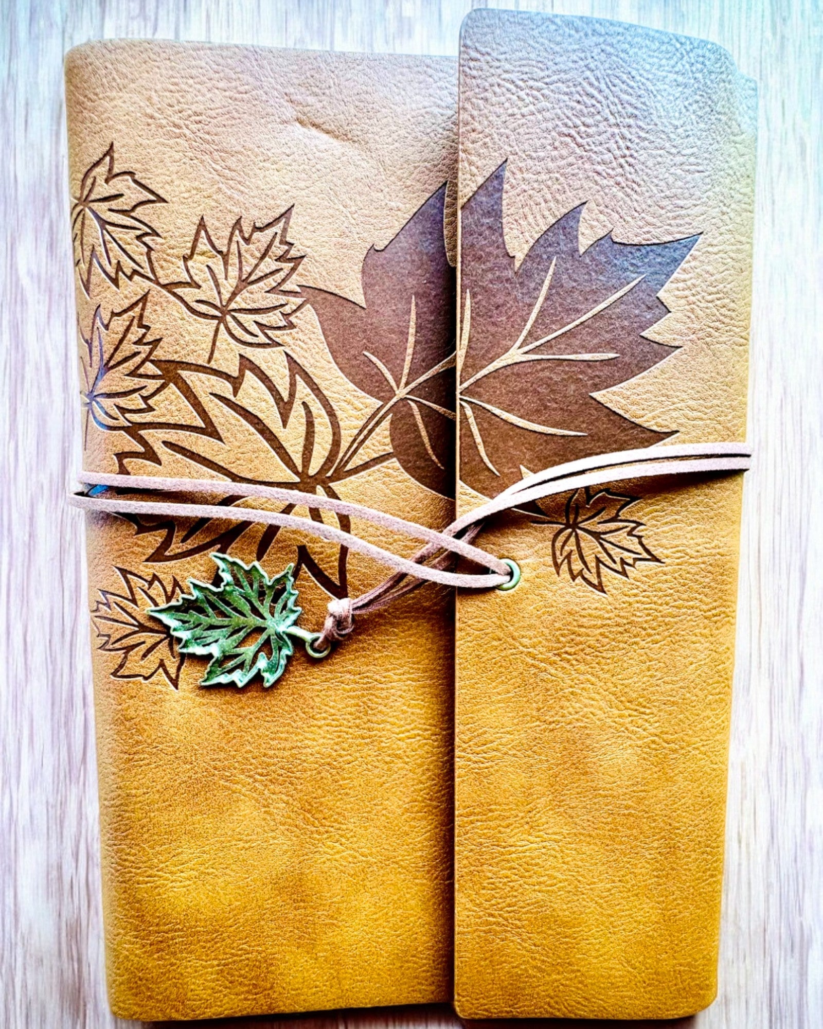 Notebook "Autumn Leaves" A5 Format, personalization option with engraving for a gift