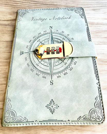 Cahier Secret A5 Vintage avec verrouillage par code - Choisissez Votre Style, personnalisation par gravure pour un cadeau