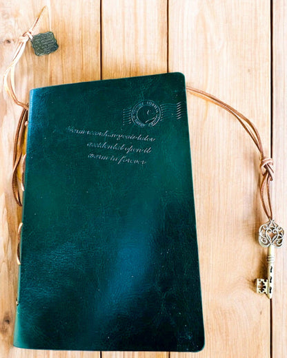 Vintage Notebook "Key of the Past" - Engraving option for a gift, notebook