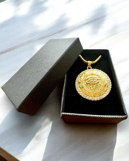 Amulet Power "Eye of Ra", personalization option with engraving for a gift