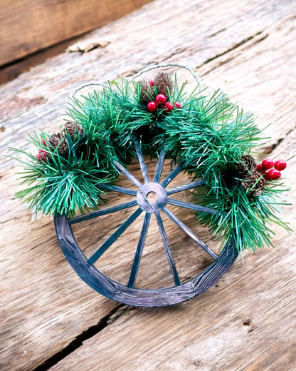 Ensemble Décoratif de 3 Roues de Noël "Étoile Joyeuse" - possibilité de personnalisation par gravure pour un cadeau