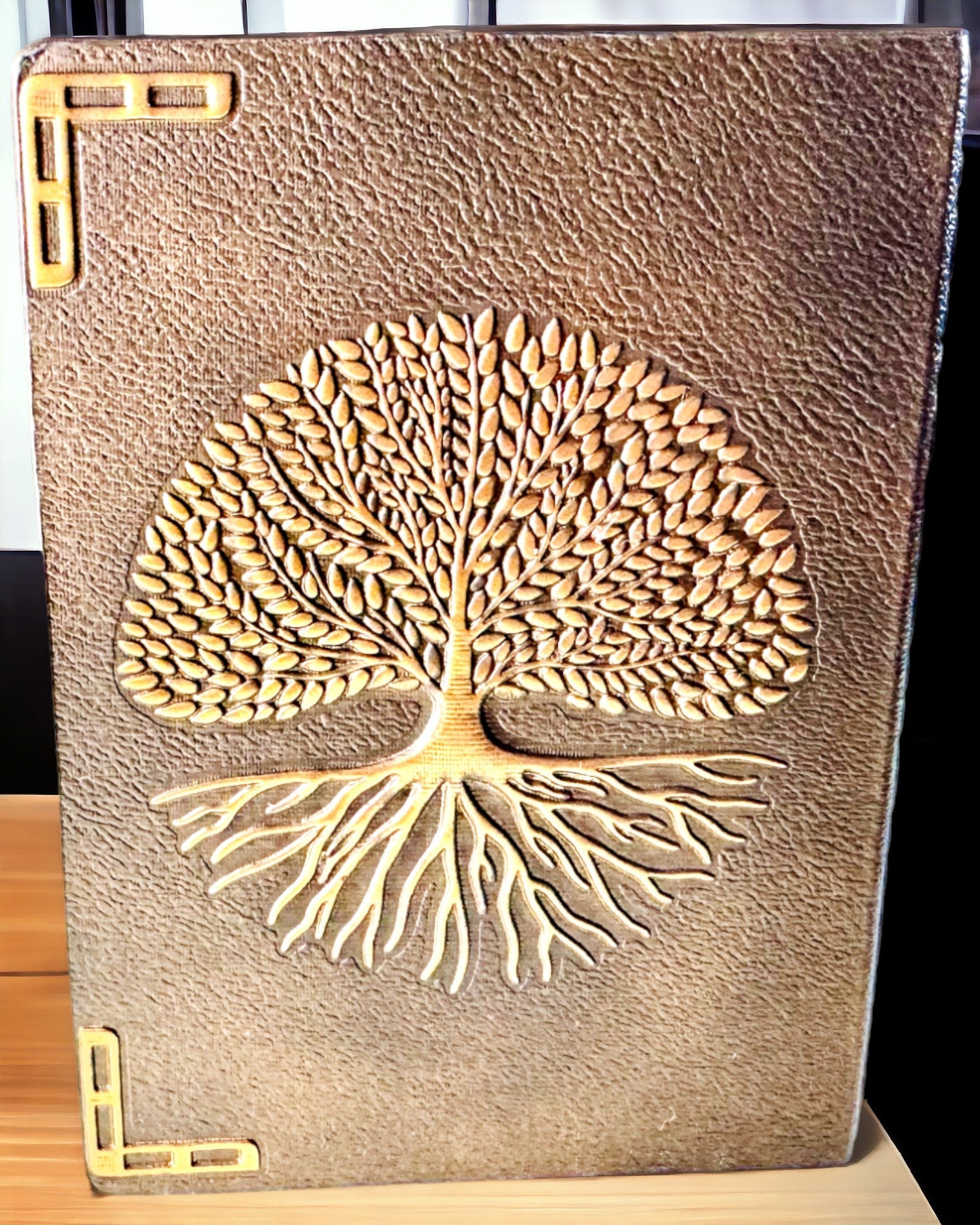 Vintage Diary "Tree of Life" A6 - Elegant Embossed Cover Made of Artificial Leather, 100 Pages