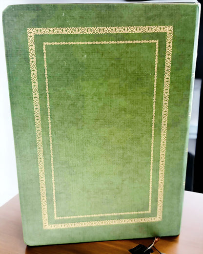 Groene Decoratieve Notitieboek met Draak Motief - Fantasy Inspiraties, met gravure