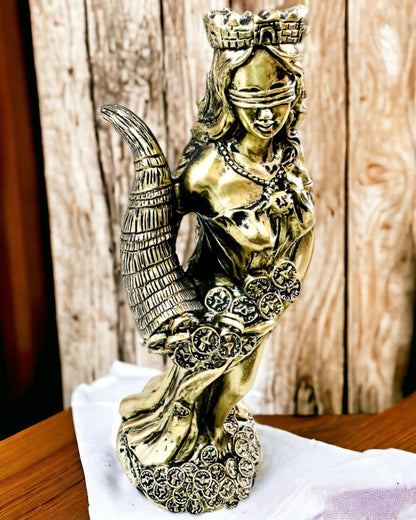 "Goddess of Abundance Statue" - Decorative Resin Fortune Statue for Home and Office - personalization option with engraving