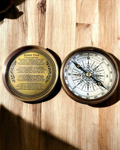 "Stanley Marine London" sailing compass with personalization option, 2 variants to choose from