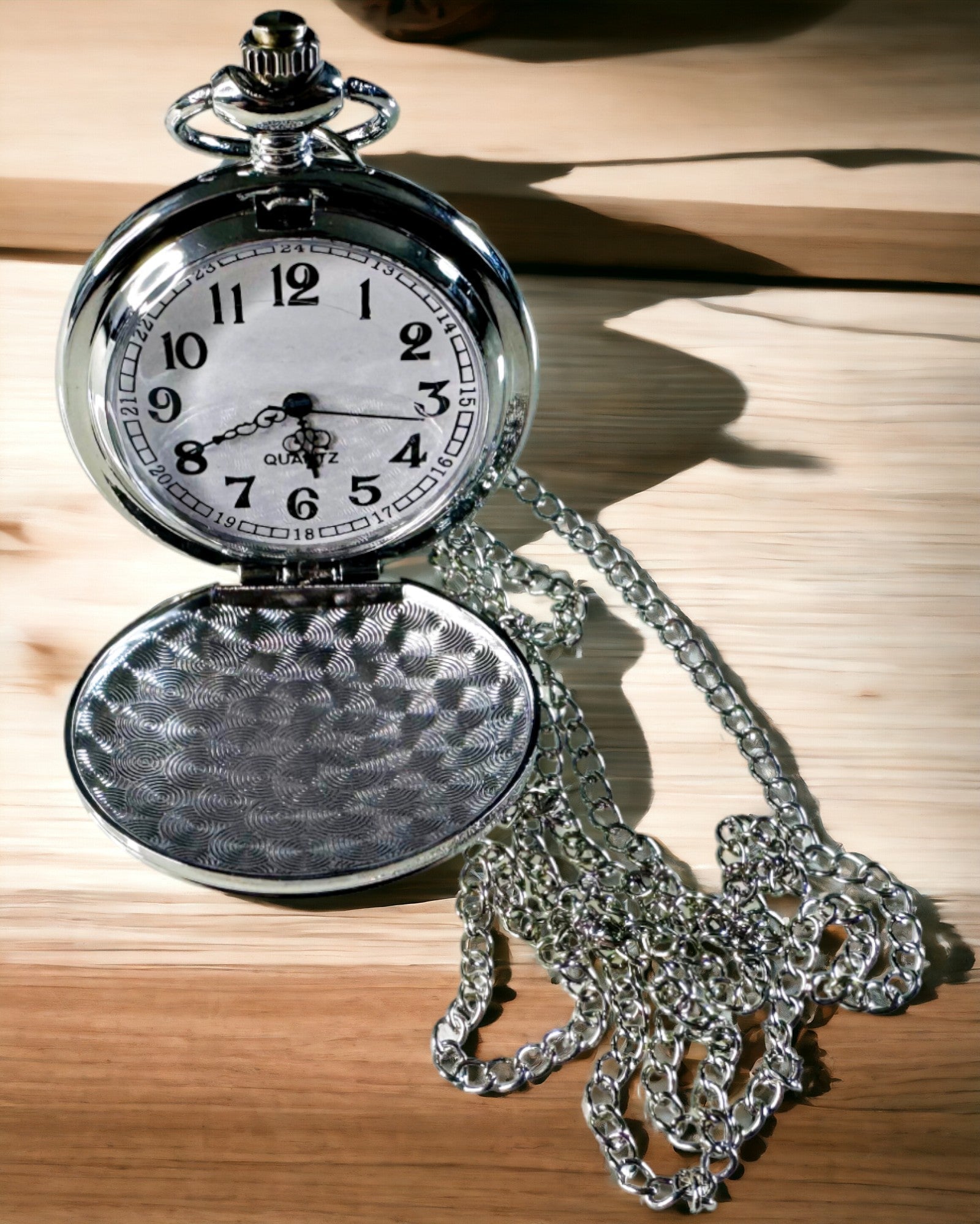 Classic Silver Pocket Watch with Engraving Option