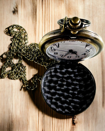 Vintage pocketwatch met personalisatiemogelijkheden - geborsteld goud