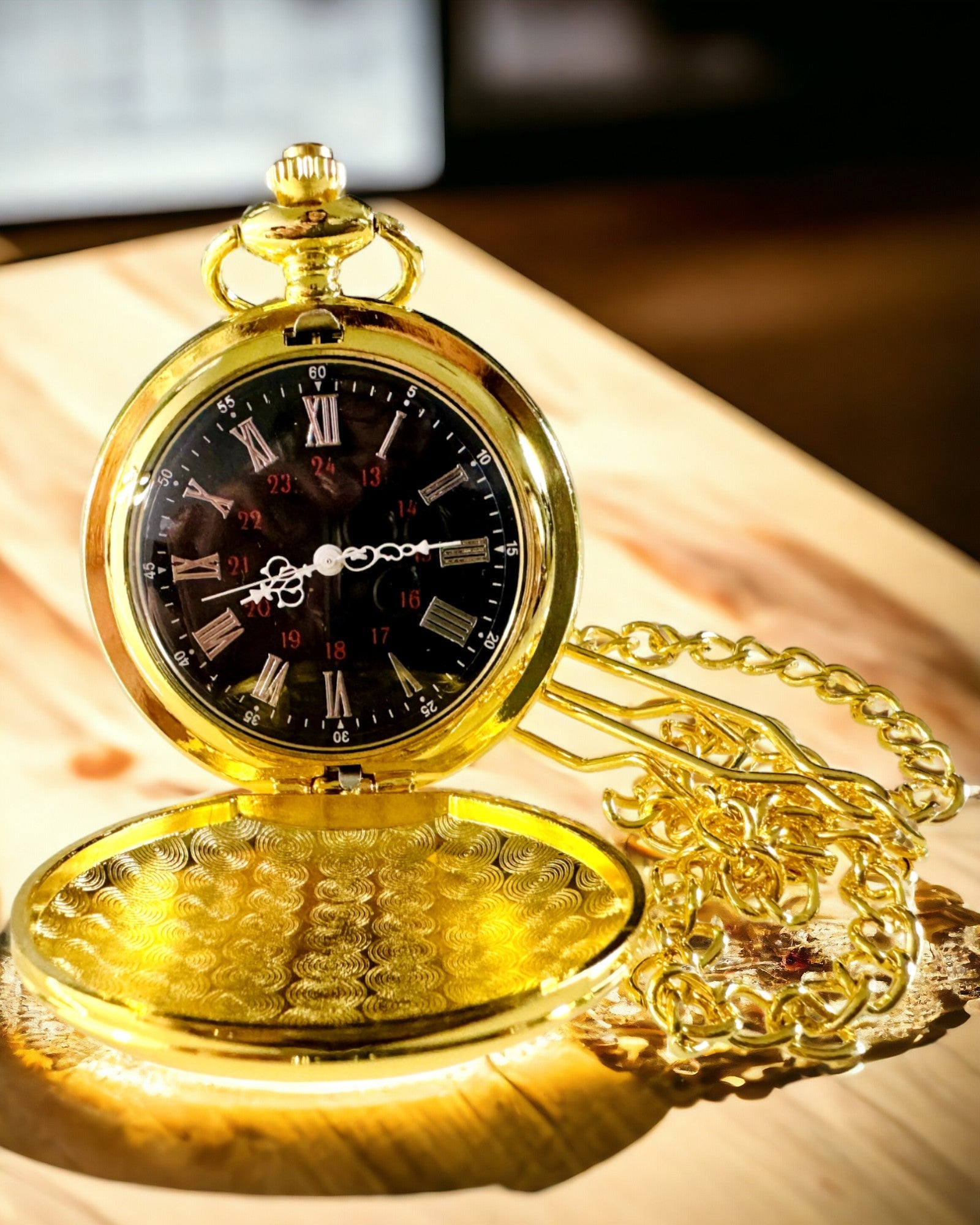 Gouden Zakhorloge met Gravure Mogelijkheid