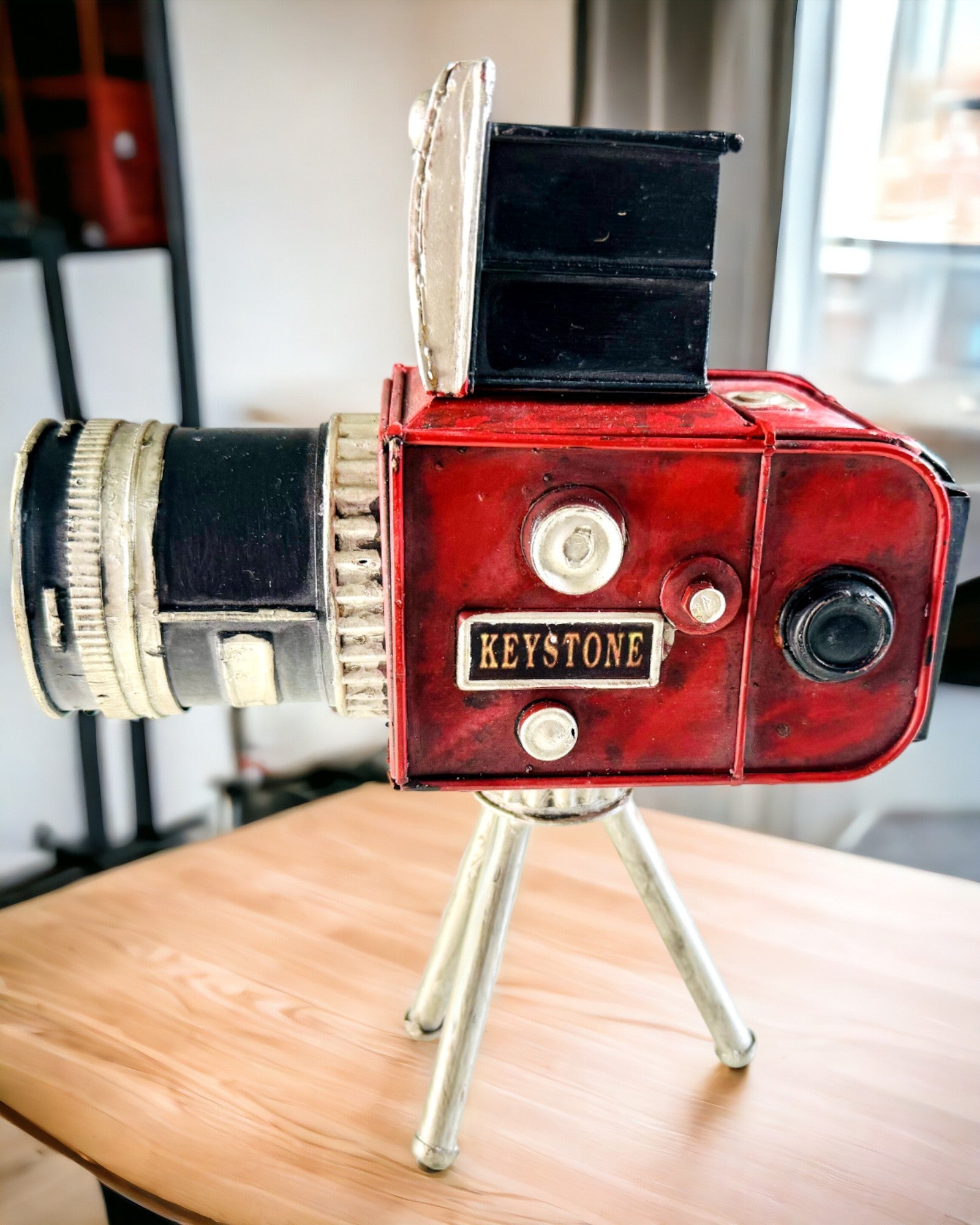 Decoratieve Figuur "Retro Camera Keystone" met Gravure Mogelijkheid