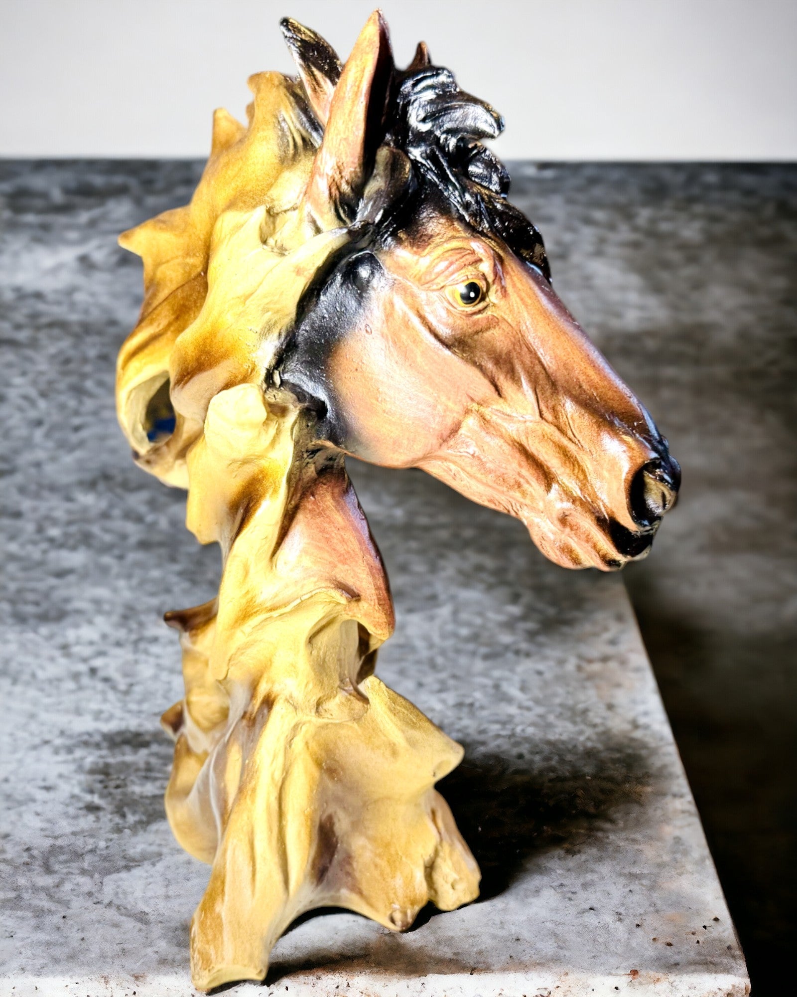 Abstract Resin Horse Sculpture