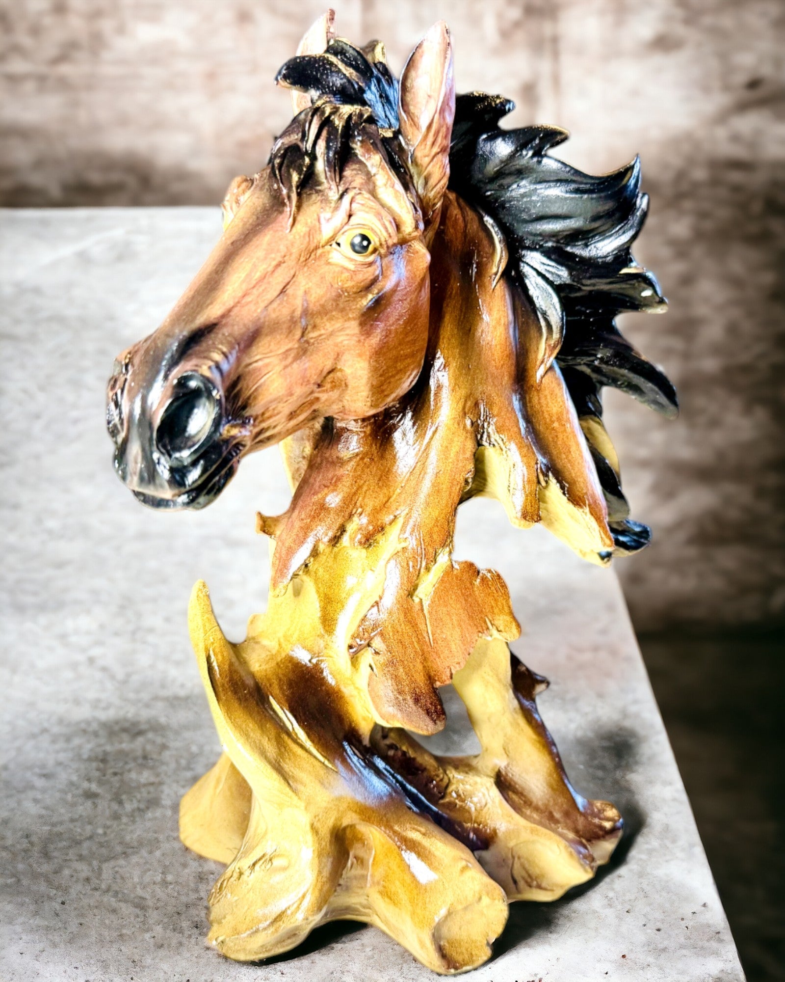 Abstract Resin Horse Sculpture