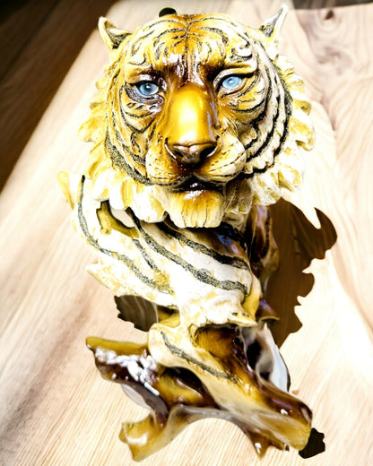 Statuette "Tigre Roi de la Jungle" avec option de gravure, figurine de 29 cm de hauteur, décoration pour un cadeau