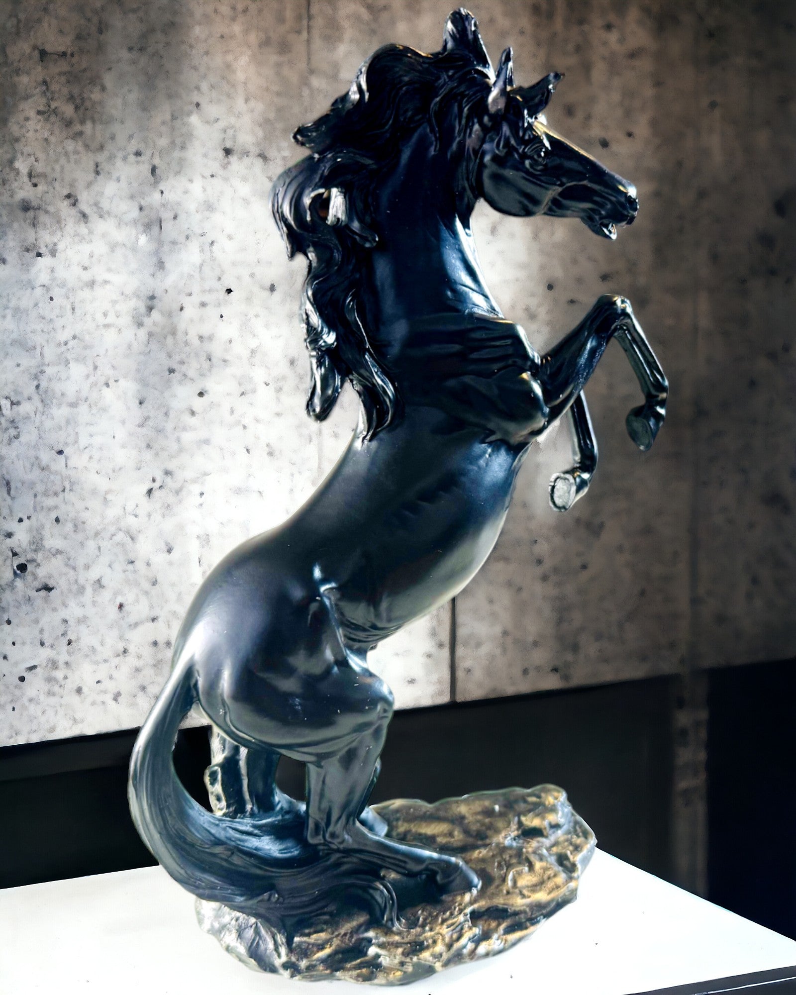 Black Pearl - Horse Sculpture Elegance in Motion - Engraving Option