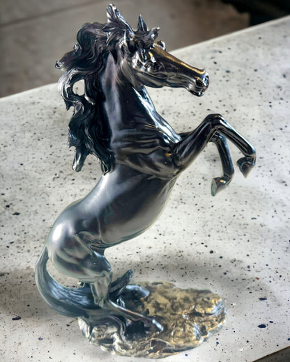 Black Pearl - Horse Sculpture Elegance in Motion - Engraving Option