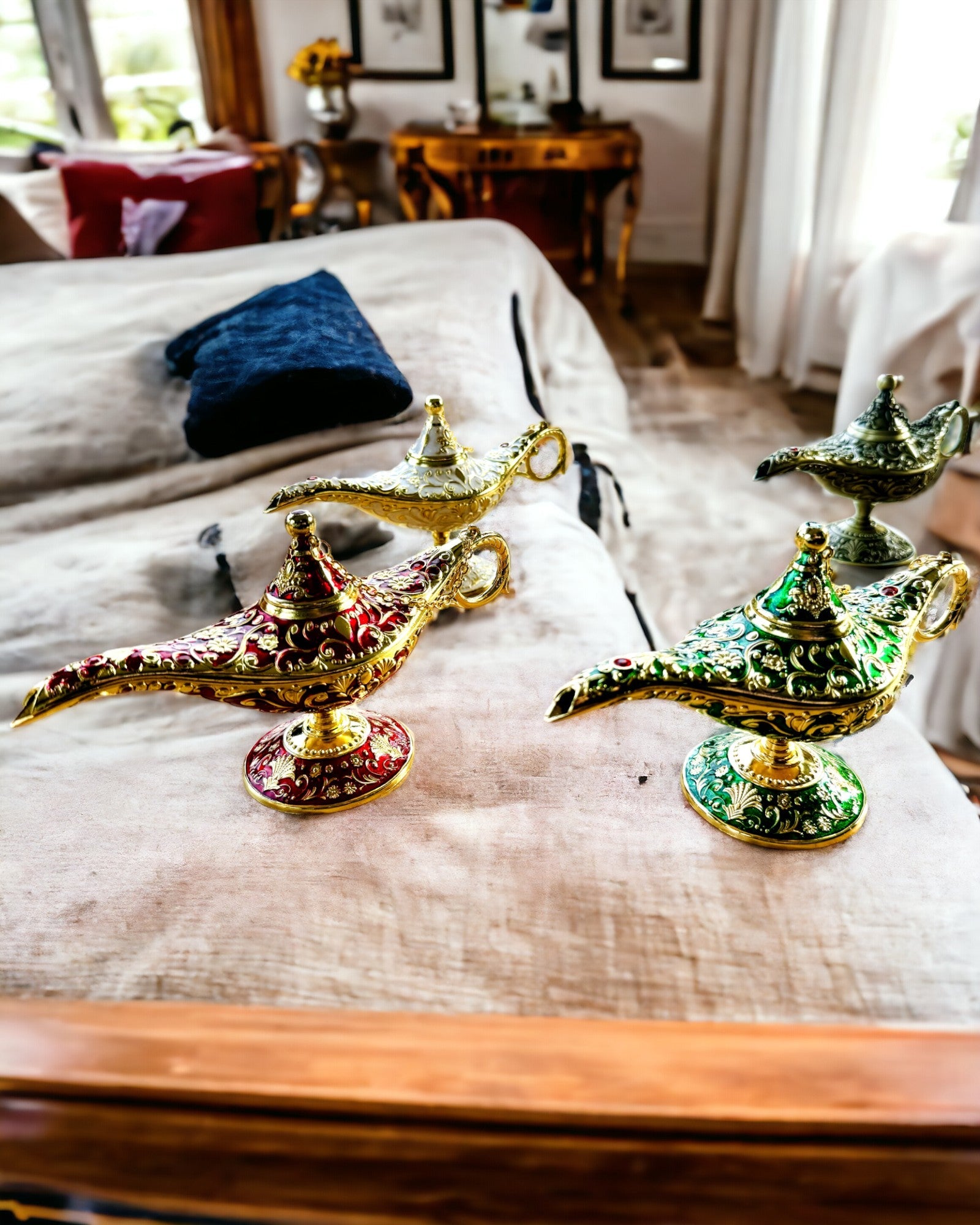 Magische Lampe von Aladdin mit Gravuroption - Variante Geschnittenes Gold